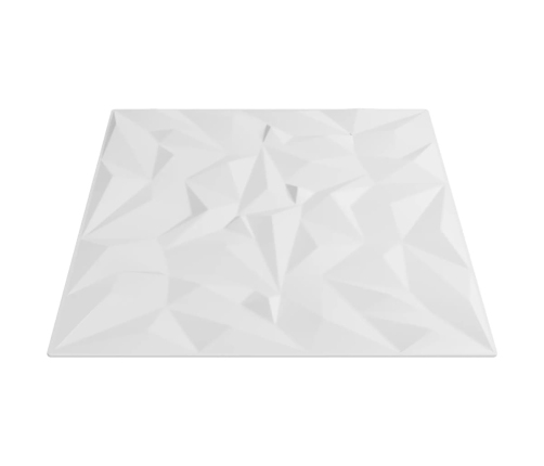 Paneles de pared 48 uds XPS amatista blanco 50x50 cm 12 m²