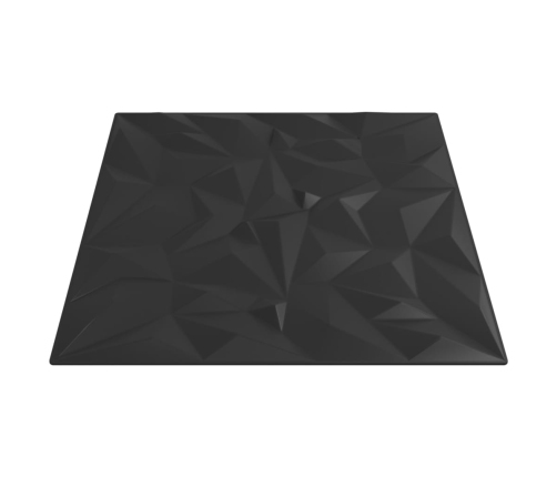 Paneles de pared 12 uds XPS amatista negro 50x50 cm 3 m²