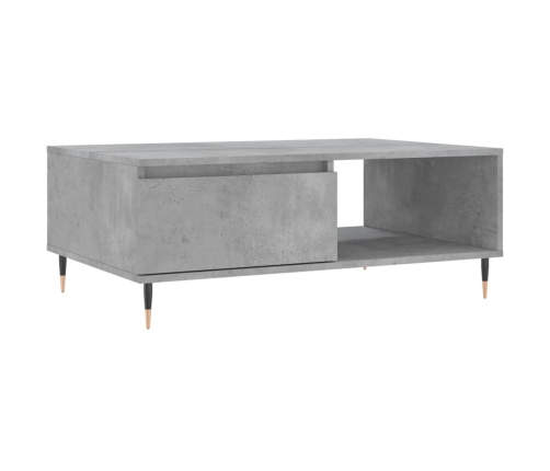 vidaXL Mesa de centro madera de ingeniería gris hormigón 90x60x35 cm