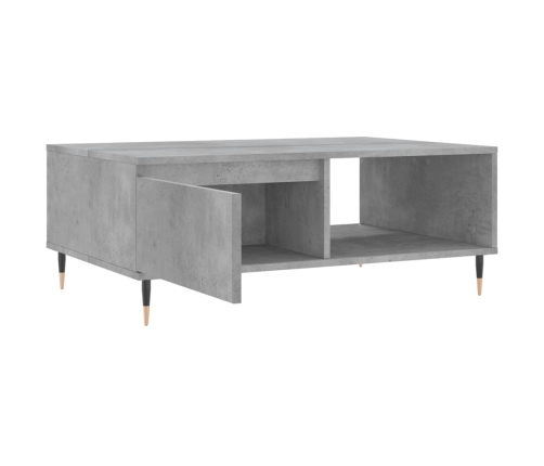 vidaXL Mesa de centro madera de ingeniería gris hormigón 90x60x35 cm