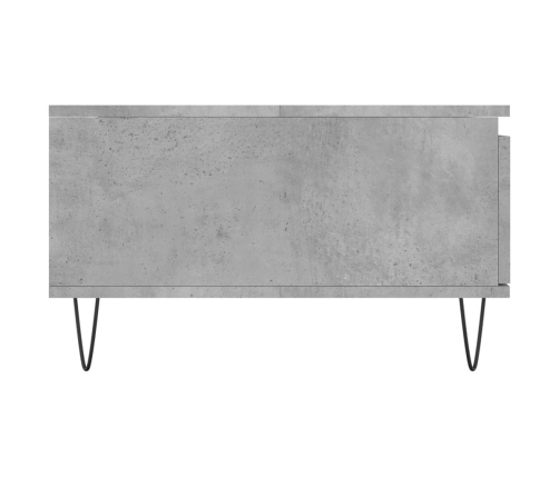 Mesa de centro madera de ingeniería gris hormigón 90x60x35 cm