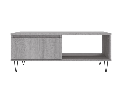 Mesa de centro madera de ingeniería gris Sonoma 90x60x35 cm