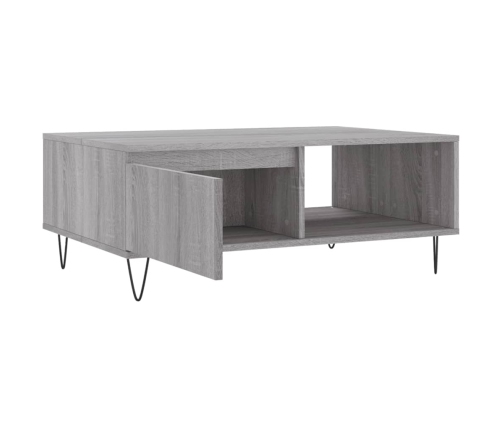 Mesa de centro madera de ingeniería gris Sonoma 90x60x35 cm