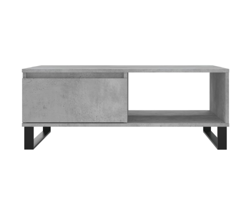 Mesa de centro madera de ingeniería gris hormigón 90x60x35 cm