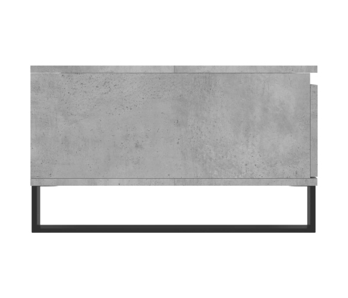 Mesa de centro madera de ingeniería gris hormigón 90x60x35 cm