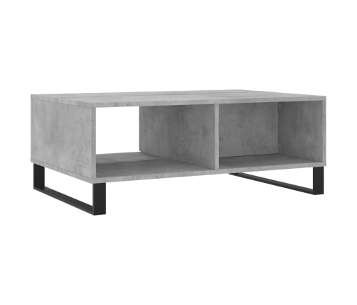 Mesa de centro madera de ingeniería gris hormigón 90x60x35 cm