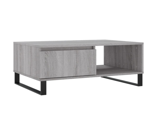 Mesa de centro madera de ingeniería gris Sonoma 90x60x35 cm