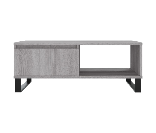 Mesa de centro madera de ingeniería gris Sonoma 90x60x35 cm