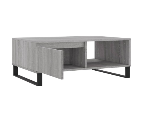 Mesa de centro madera de ingeniería gris Sonoma 90x60x35 cm