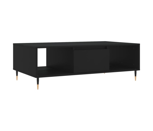 Mesa de centro madera de ingeniería negro 104x60x35 cm