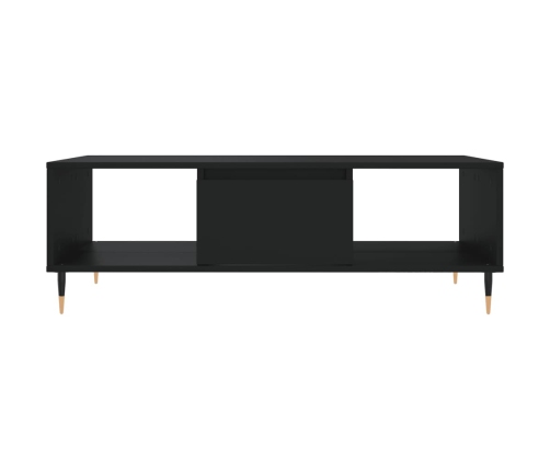 vidaXL Mesa de centro madera de ingeniería negro 104x60x35 cm