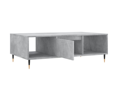 Mesa de centro madera de ingeniería gris hormigón 104x60x35 cm