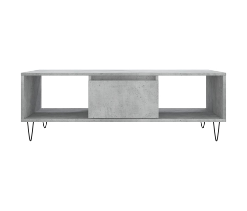 Mesa de centro madera de ingeniería gris hormigón 104x60x35 cm