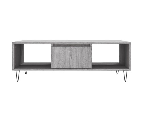 Mesa de centro madera de ingeniería gris Sonoma 104x60x35 cm