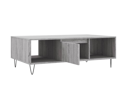 Mesa de centro madera de ingeniería gris Sonoma 104x60x35 cm