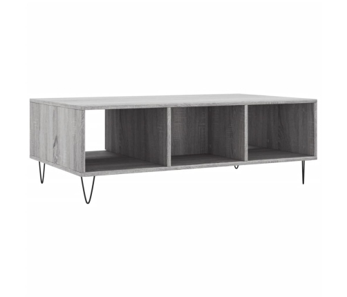 Mesa de centro madera de ingeniería gris Sonoma 104x60x35 cm