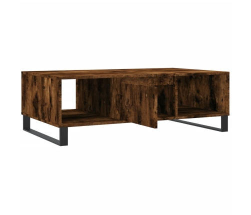 Mesa de centro madera de ingeniería roble ahumado 104x60x35 cm