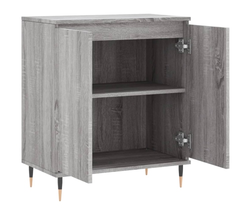 Aparador de madera contrachapada gris Sonoma 60x35x70 cm