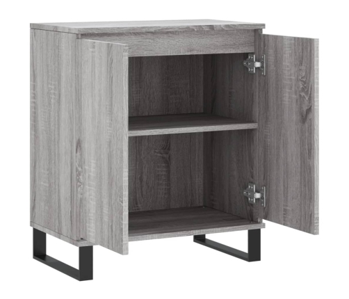 Aparador de madera contrachapada gris Sonoma 60x35x70 cm