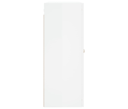 Armario de pared blanco brillante 69,5x34x90 cm