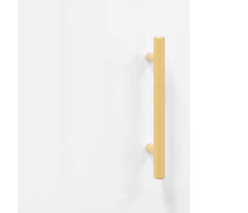 Armario de pared blanco brillante 69,5x34x90 cm