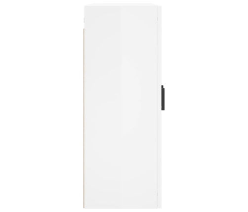 Armario de pared blanco brillante 69,5x34x90 cm