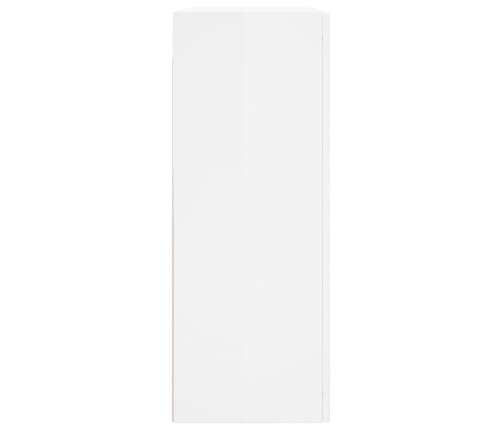 Armario de pared blanco brillante 69,5x34x90 cm