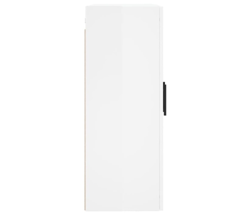 Armario de pared blanco brillante 69,5x34x90 cm