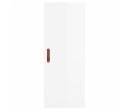 Armario de pared blanco brillante 34,5x34x90 cm