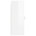 Armario de pared blanco brillante 34,5x34x90 cm