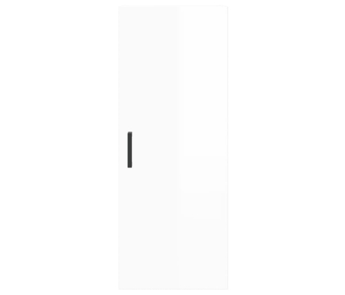 Armario de pared blanco brillante 34,5x34x90 cm