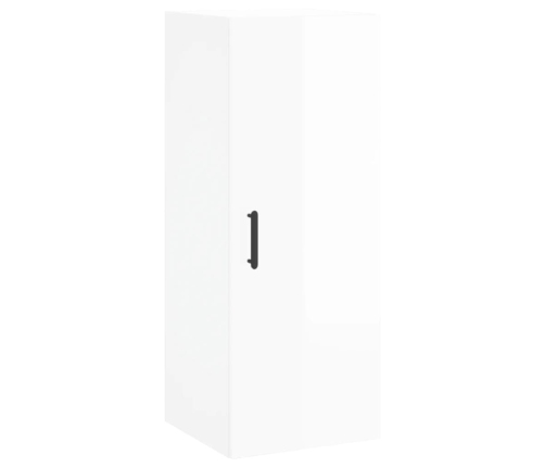 Armario de pared blanco brillante 34,5x34x90 cm