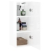 Armario de pared blanco brillante 34,5x34x90 cm