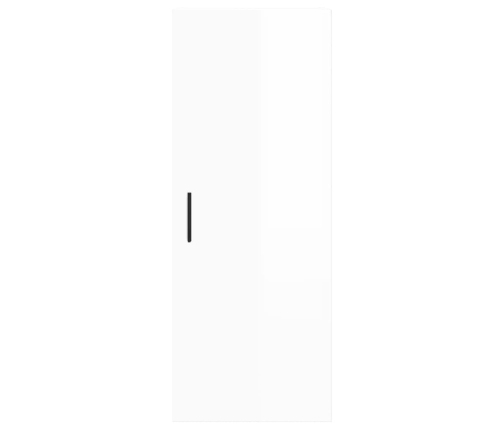 Armario de pared blanco brillante 34,5x34x90 cm