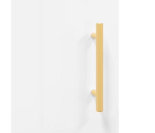 Armario de pared blanco brillante 34,5x34x90 cm