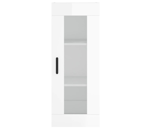 Armario de pared blanco brillante 34,5x34x90 cm