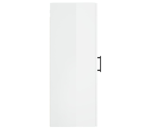 Armario de pared blanco brillante 34,5x34x90 cm