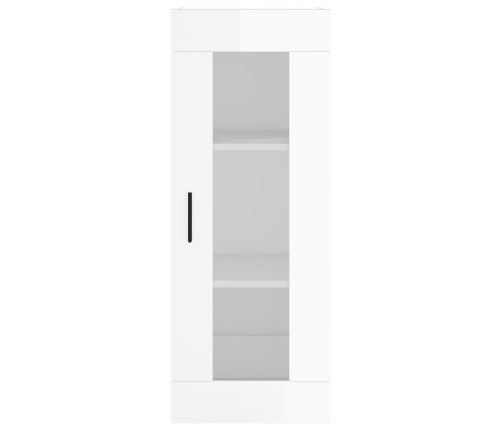 Armario de pared blanco brillante 34,5x34x90 cm