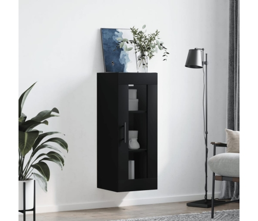 Armario de pared negro 34,5x34x90 cm