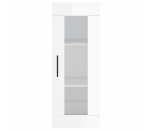 Armario de pared blanco brillante 34,5x34x90 cm