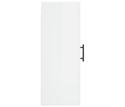 Armario de pared blanco brillante 34,5x34x90 cm