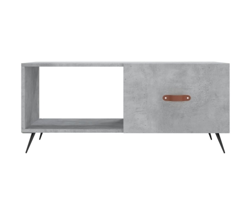 Mesa de centro madera contrachapada gris hormigón 90x50x40 cm