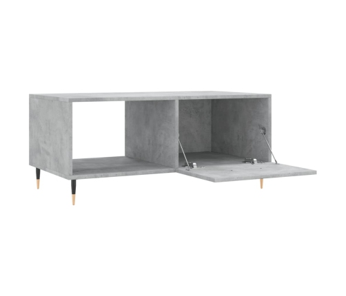 Mesa de centro madera contrachapada gris hormigón 90x50x40 cm