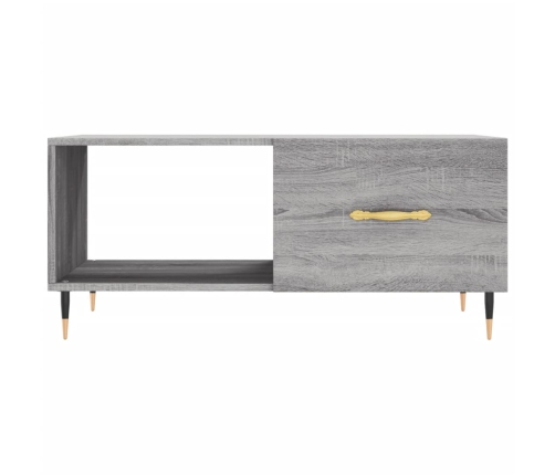 Mesa de centro madera contrachapada gris Sonoma 90x50x40 cm