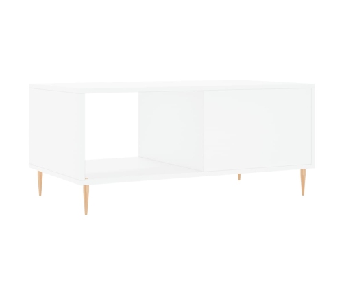 Mesa de centro madera contrachapada blanco 90x50x40 cm