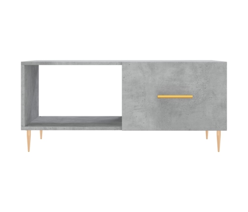 Mesa de centro madera contrachapada gris hormigón 90x50x40 cm