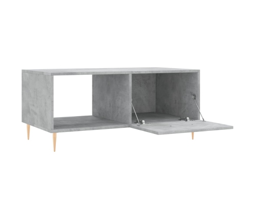 Mesa de centro madera contrachapada gris hormigón 90x50x40 cm