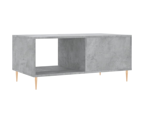 Mesa de centro madera contrachapada gris hormigón 90x50x40 cm