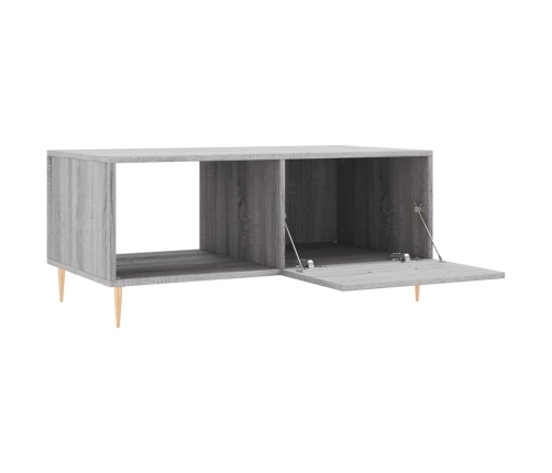 Mesa de centro madera contrachapada gris Sonoma 90x50x40 cm