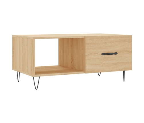 Mesa de centro madera contrachapada roble Sonoma 90x50x40 cm